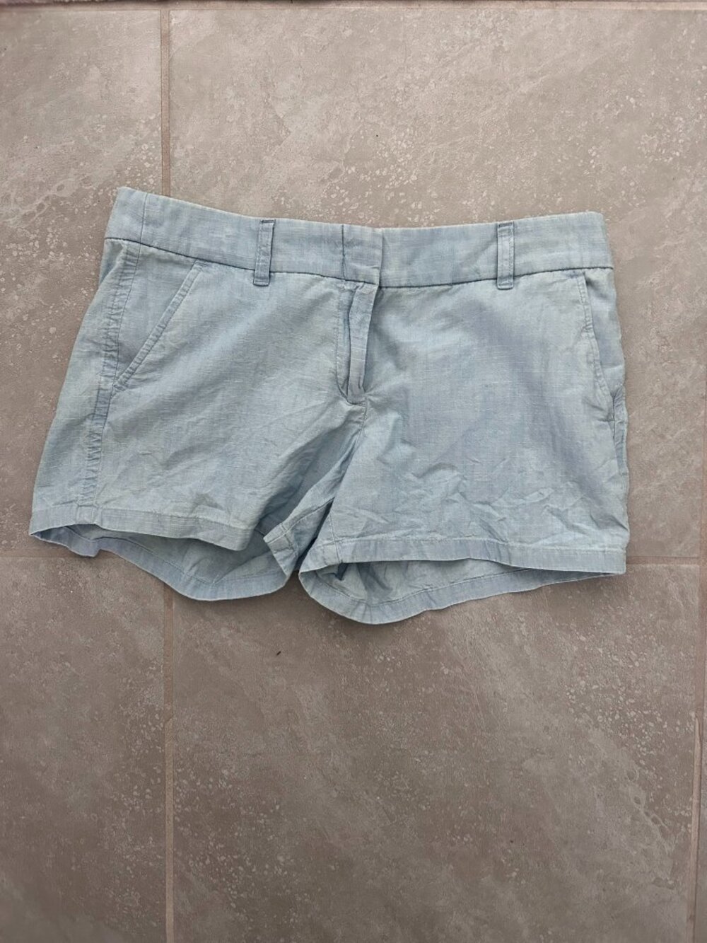 J Crew Size 6 Light Blue Cotton Shorts